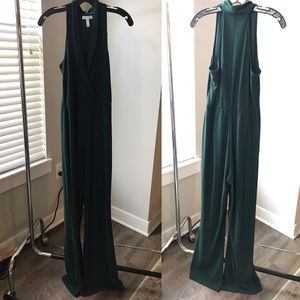 forrest green sleeveless jumpsuit